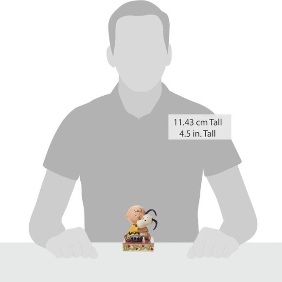 Enesco Peanuts by Jim Shore Charlie Brown and Snoopy Hugging Figurine, 4.5 Inch - Picture 4 of 8